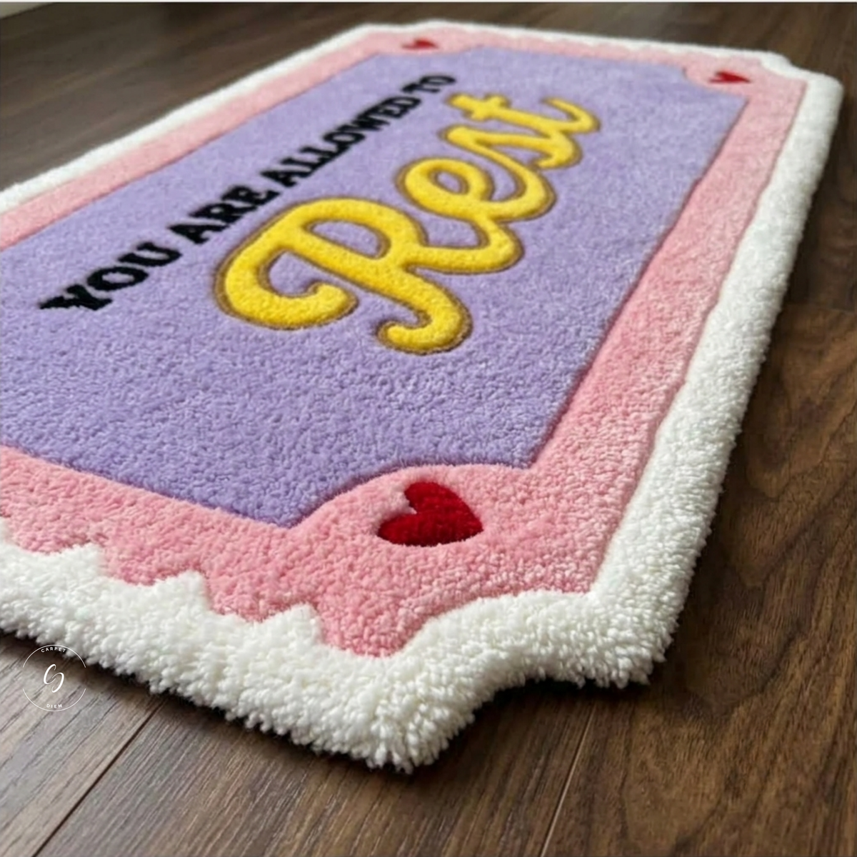 You Are Allowed To Rest Hand Tufted Rug