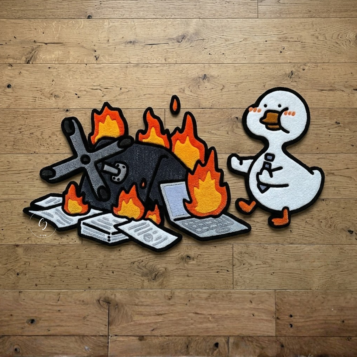 Office Bonfire Hand Tufted Rug