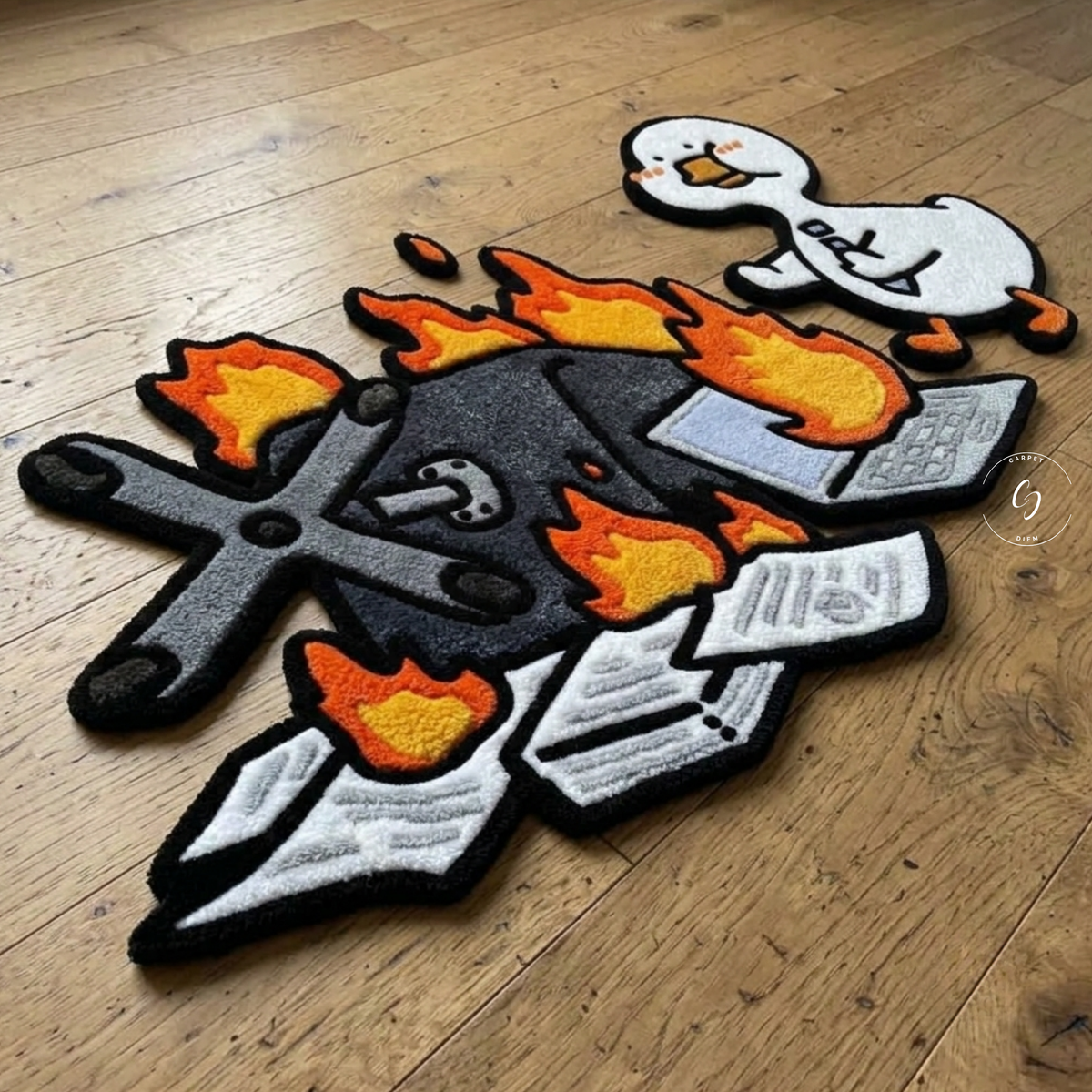 Office Bonfire Hand Tufted Rug