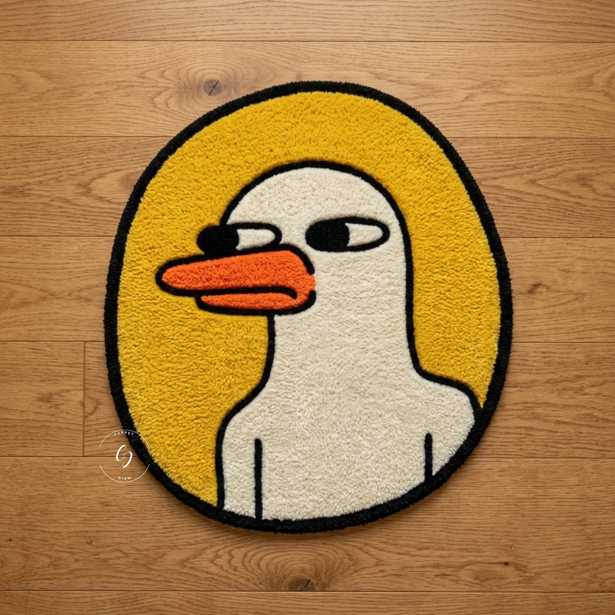 Big Moody Duck Hand Tufted Rug