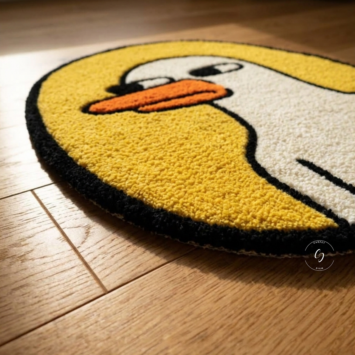 Big Moody Duck Hand Tufted Rug