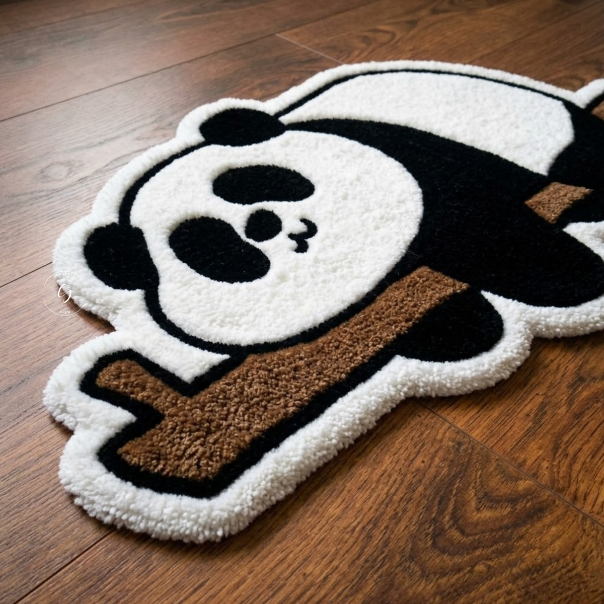 Sleepy Panda Hand Tufted Rug