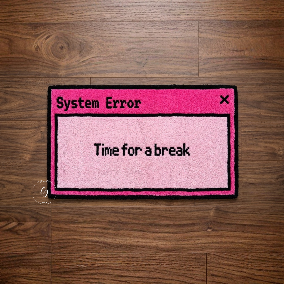 System Error: Time For A Break Hand Tufted Rug