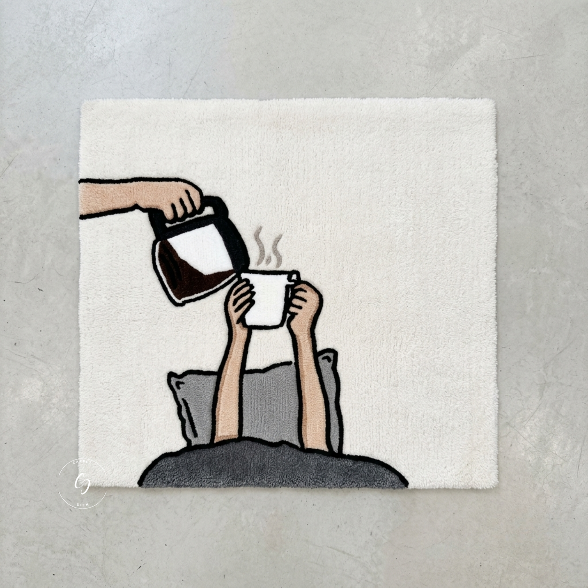 Coffee In Bed Hand Tufted Rug