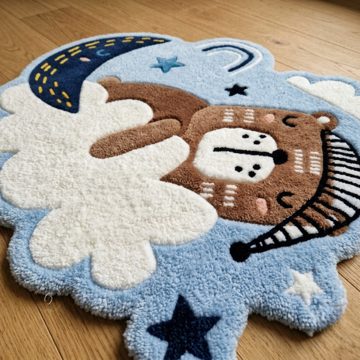 Sleepy Bear Dreamland Hand-Tufted Rug