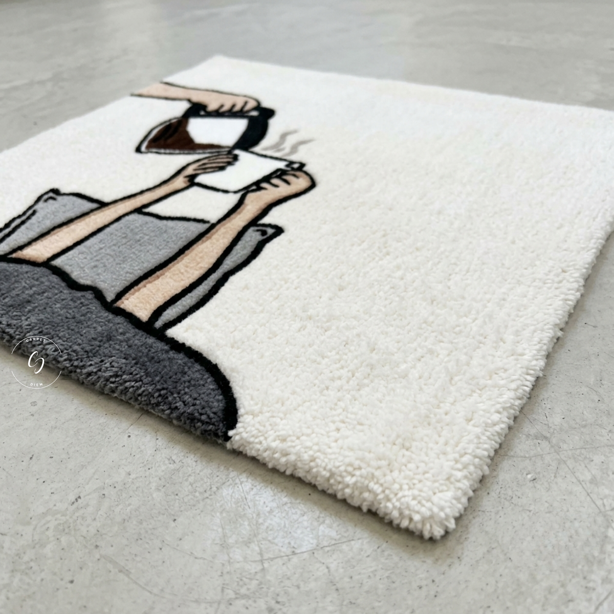 Coffee In Bed Hand Tufted Rug