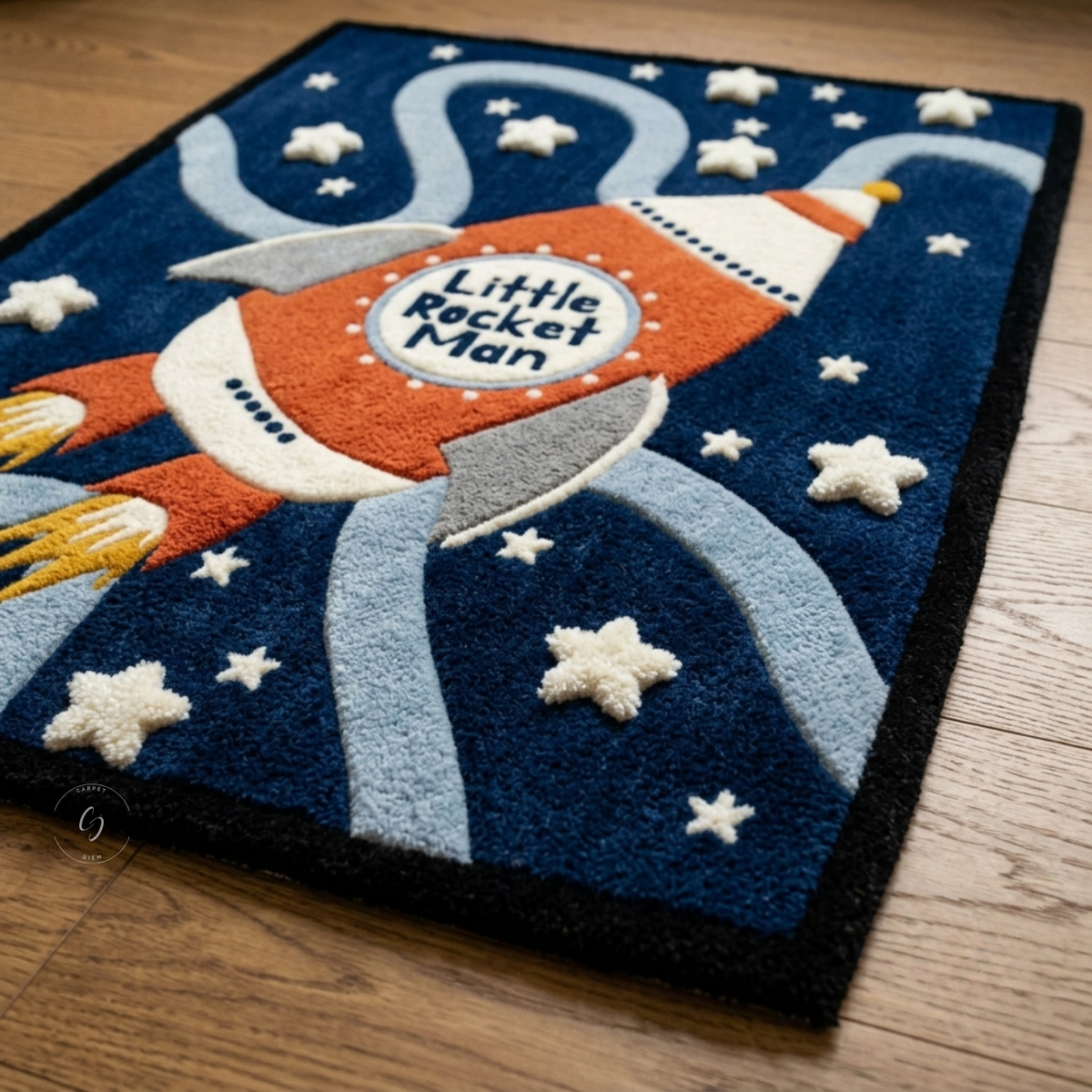 Little Rocket Man Hand-Tufted Rug
