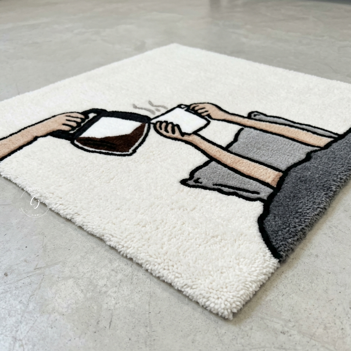 Coffee In Bed Hand Tufted Rug