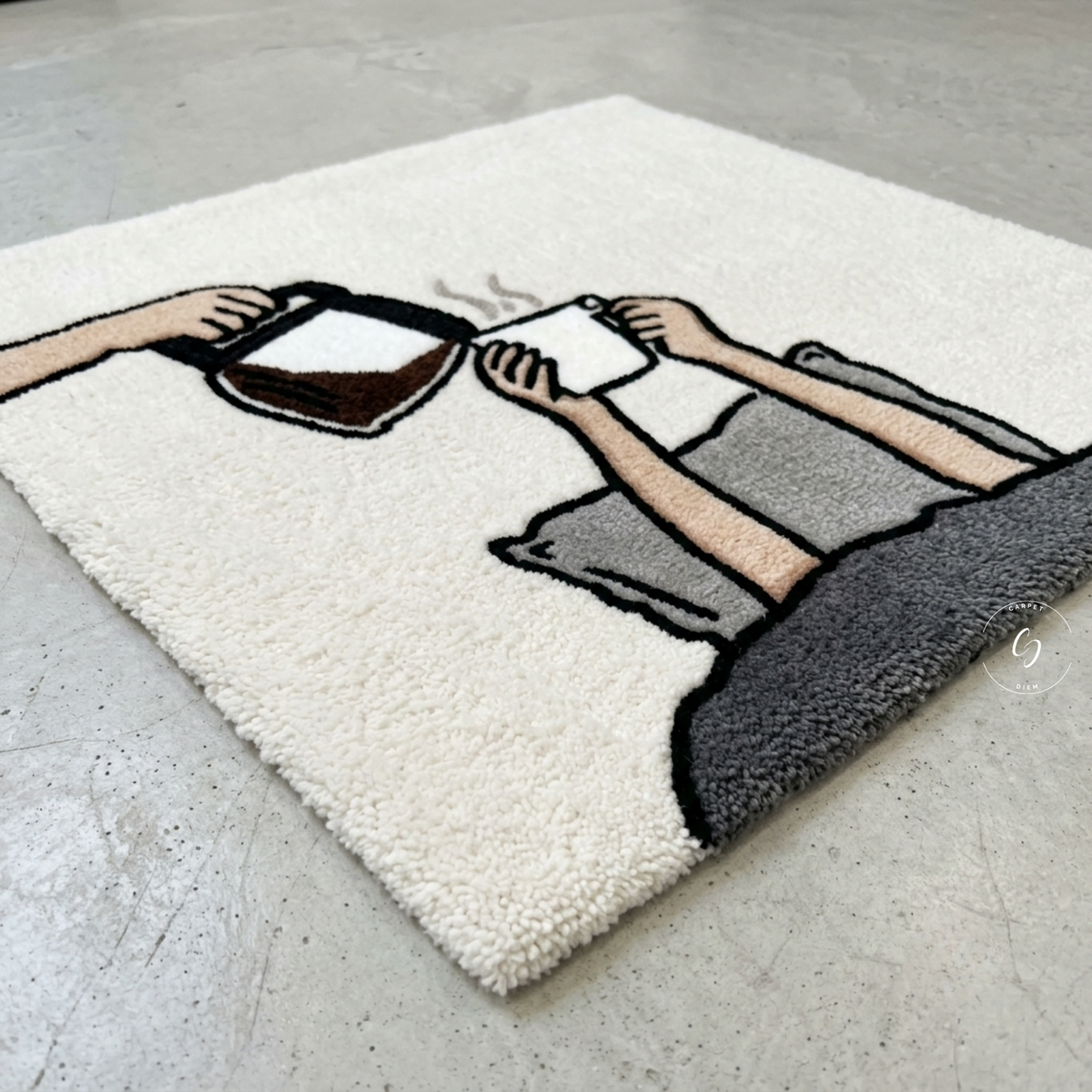 Coffee In Bed Hand Tufted Rug