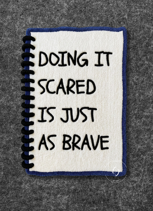 Doing It Scared Is Just As Brave 3D Hand-Tufted Rug
