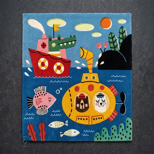 Submarine Adventure Hand-Tufted Rug