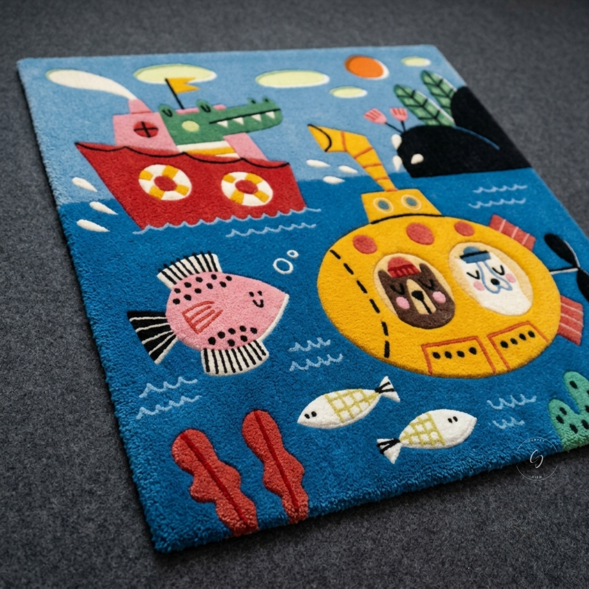Submarine Adventure Hand-Tufted Rug