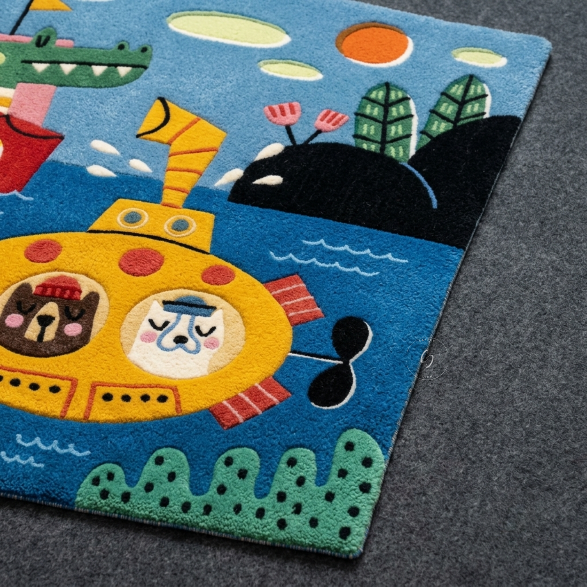 Submarine Adventure Hand-Tufted Rug