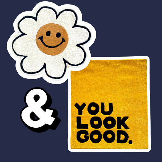 You Look Good & Cute Smiley Flower Combo