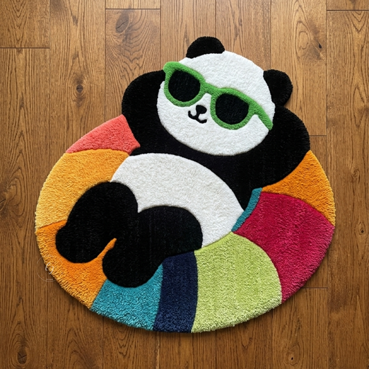 Panda Pool Day Hand-Tufted Rug