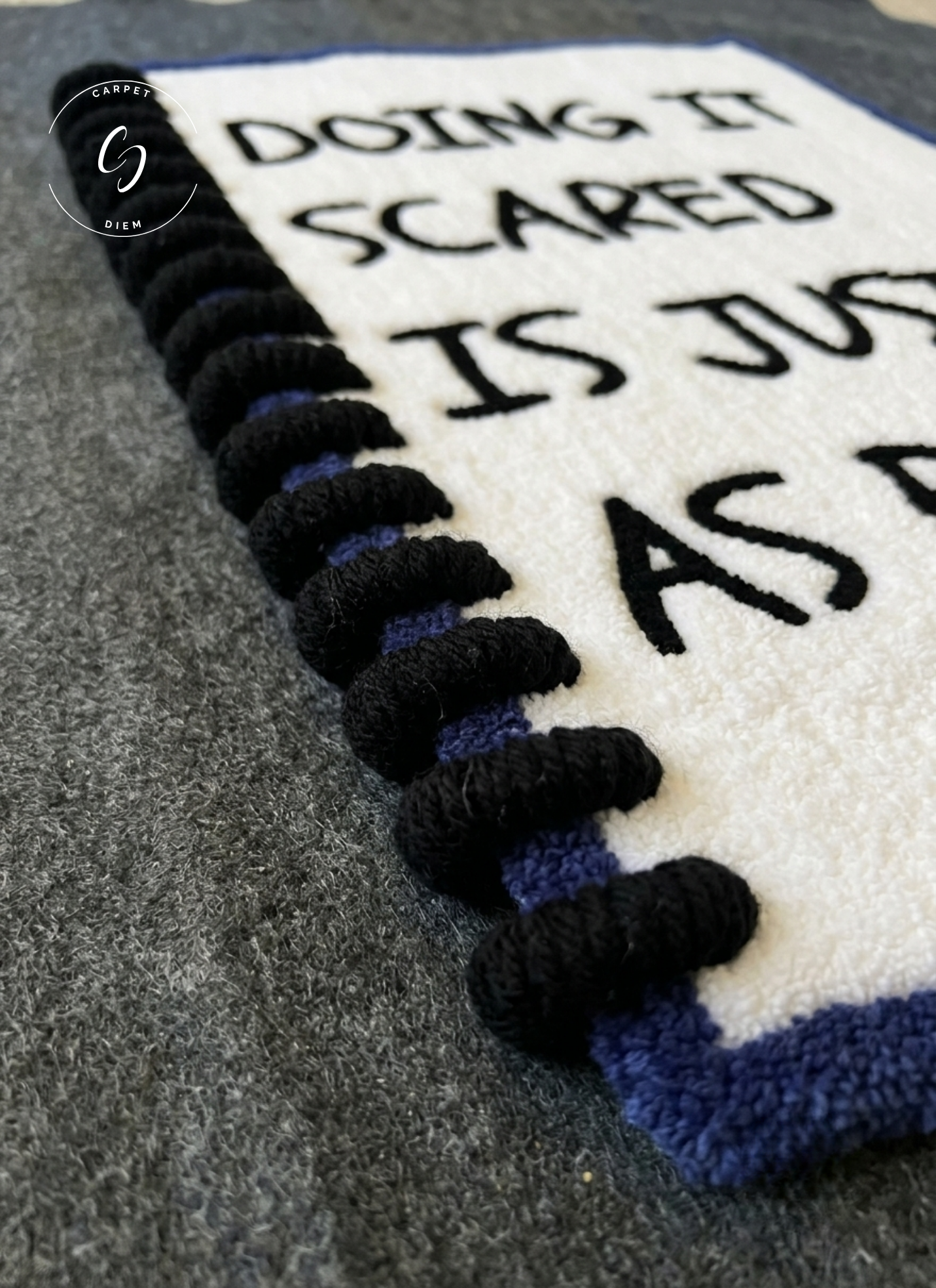 Doing It Scared Is Just As Brave 3D Hand-Tufted Rug