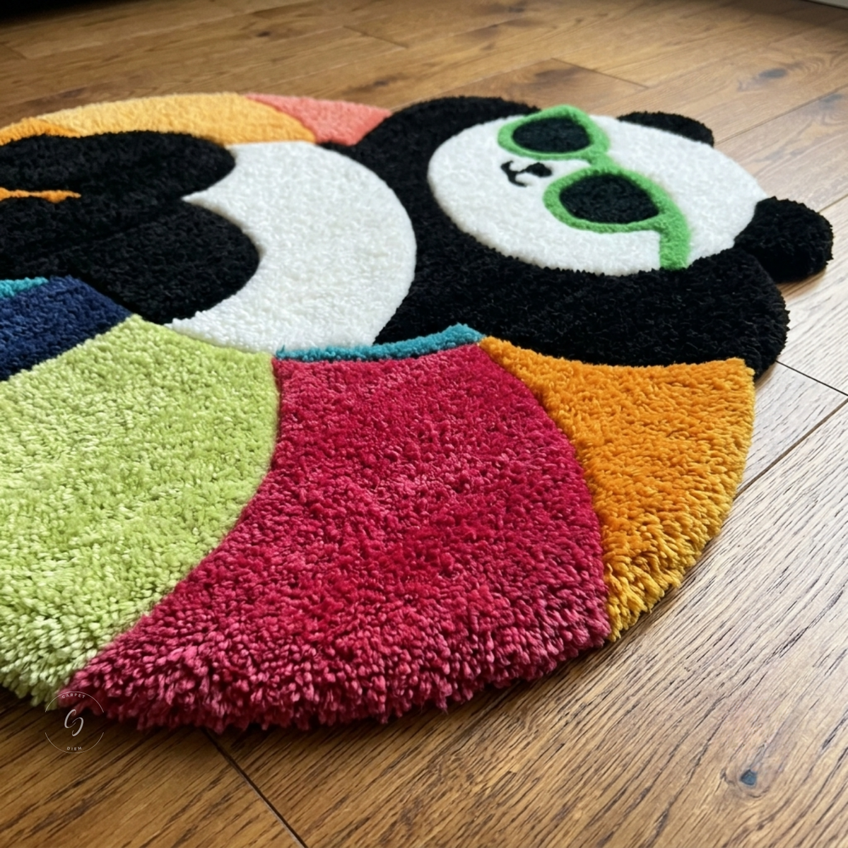 Panda Pool Day Hand-Tufted Rug