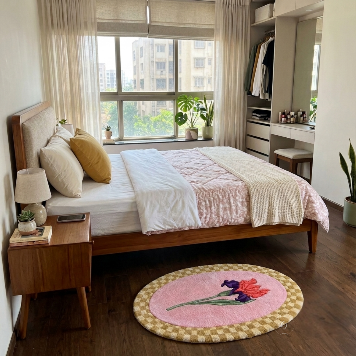 Pressed Flower Hand Tufted Rug