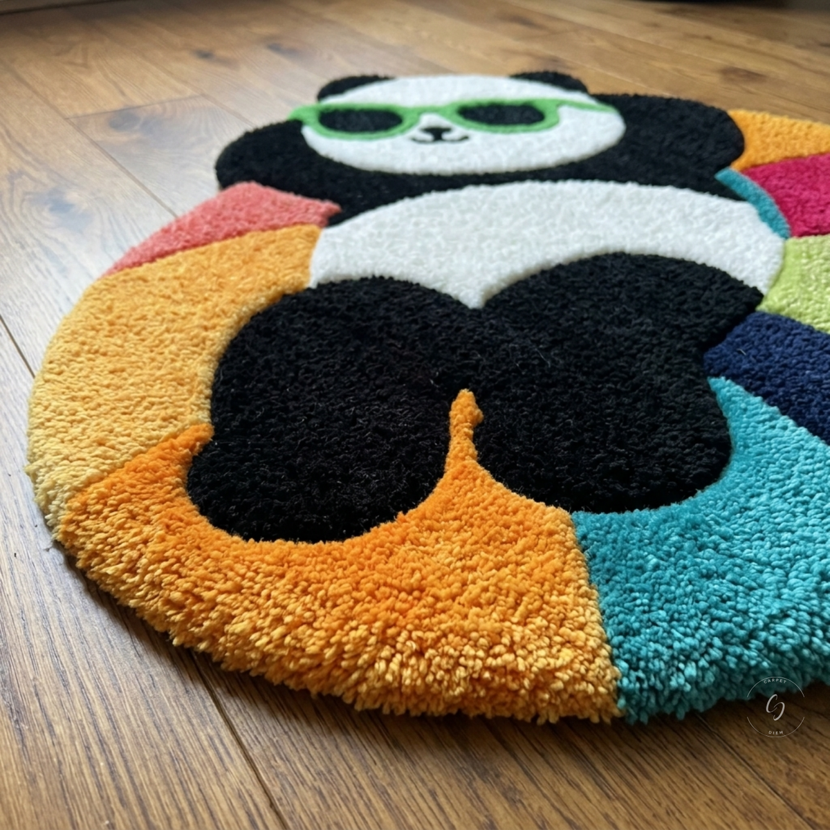 Panda Pool Day Hand-Tufted Rug