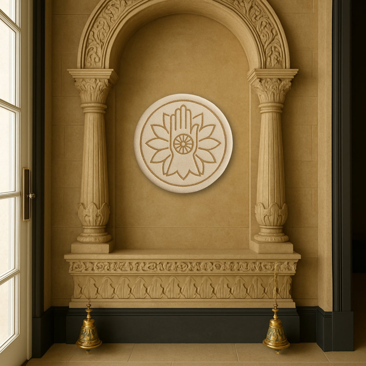 Ahimsa Parmo Dharma Hand-Tufted Wall Rug