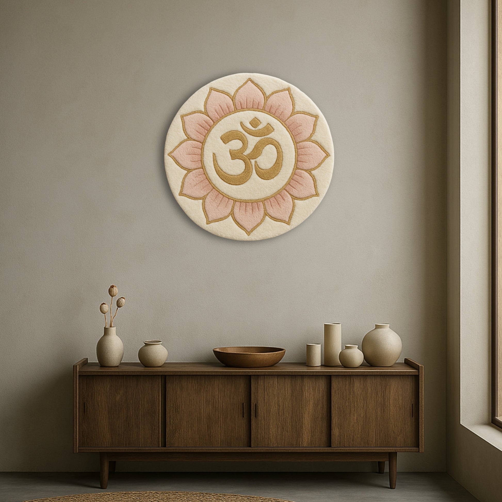 Blossom of Om Hand-Tufted Wall Rug