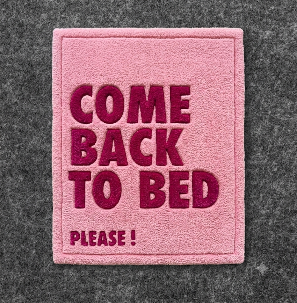 Come Back To Bed, Please! Hand-Tufted Rug