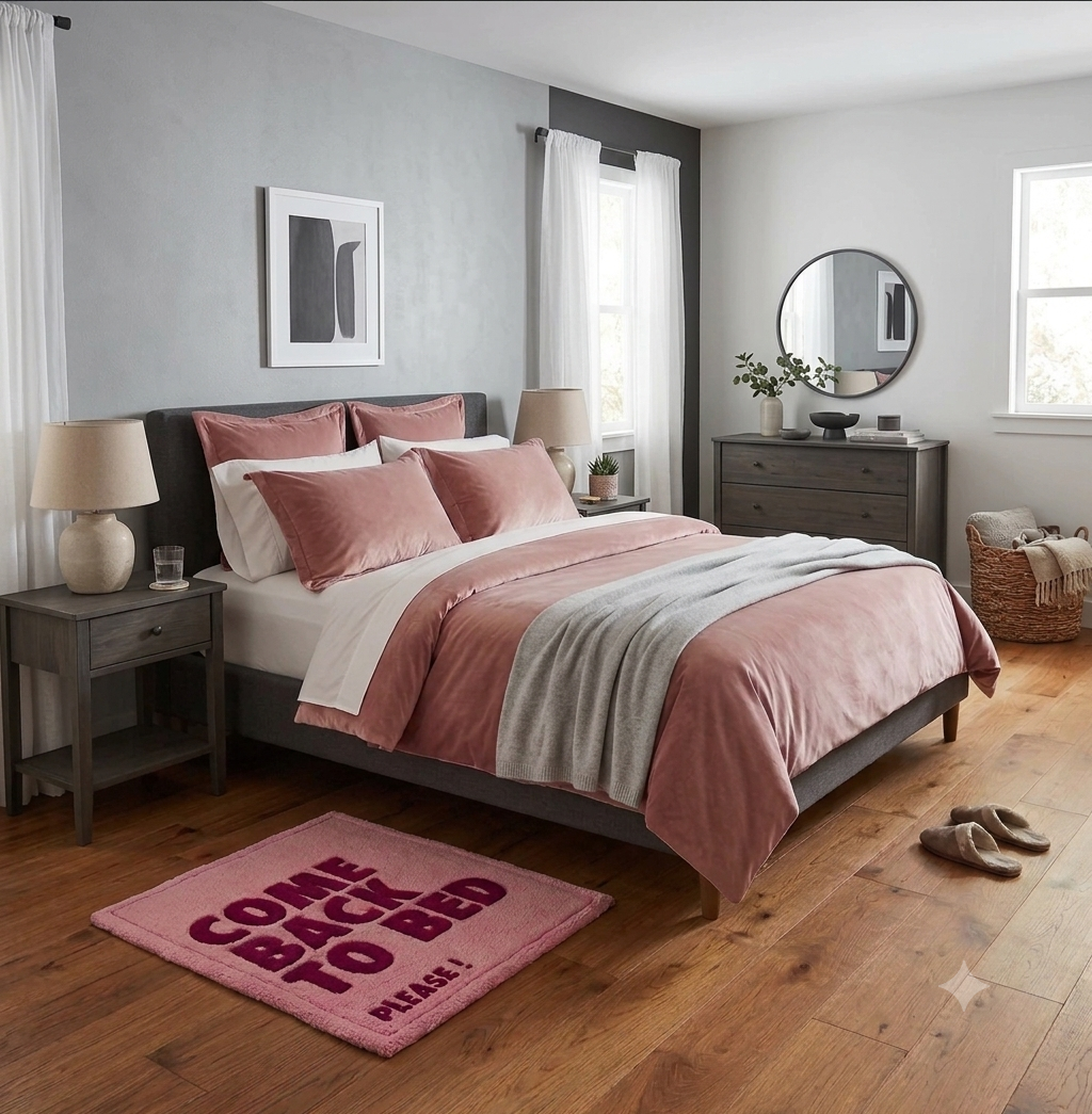 Come Back To Bed, Please! Hand-Tufted Rug