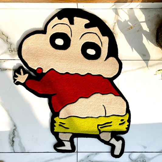 Shinchan Showing His Butt Hand-Tufted Rug