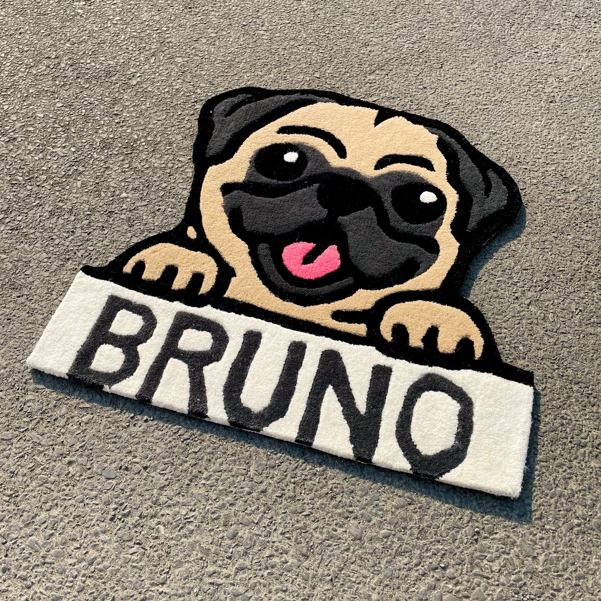 Bruno - The Pug Hand-Tufted Rug (Customisable) – Carpet Diem