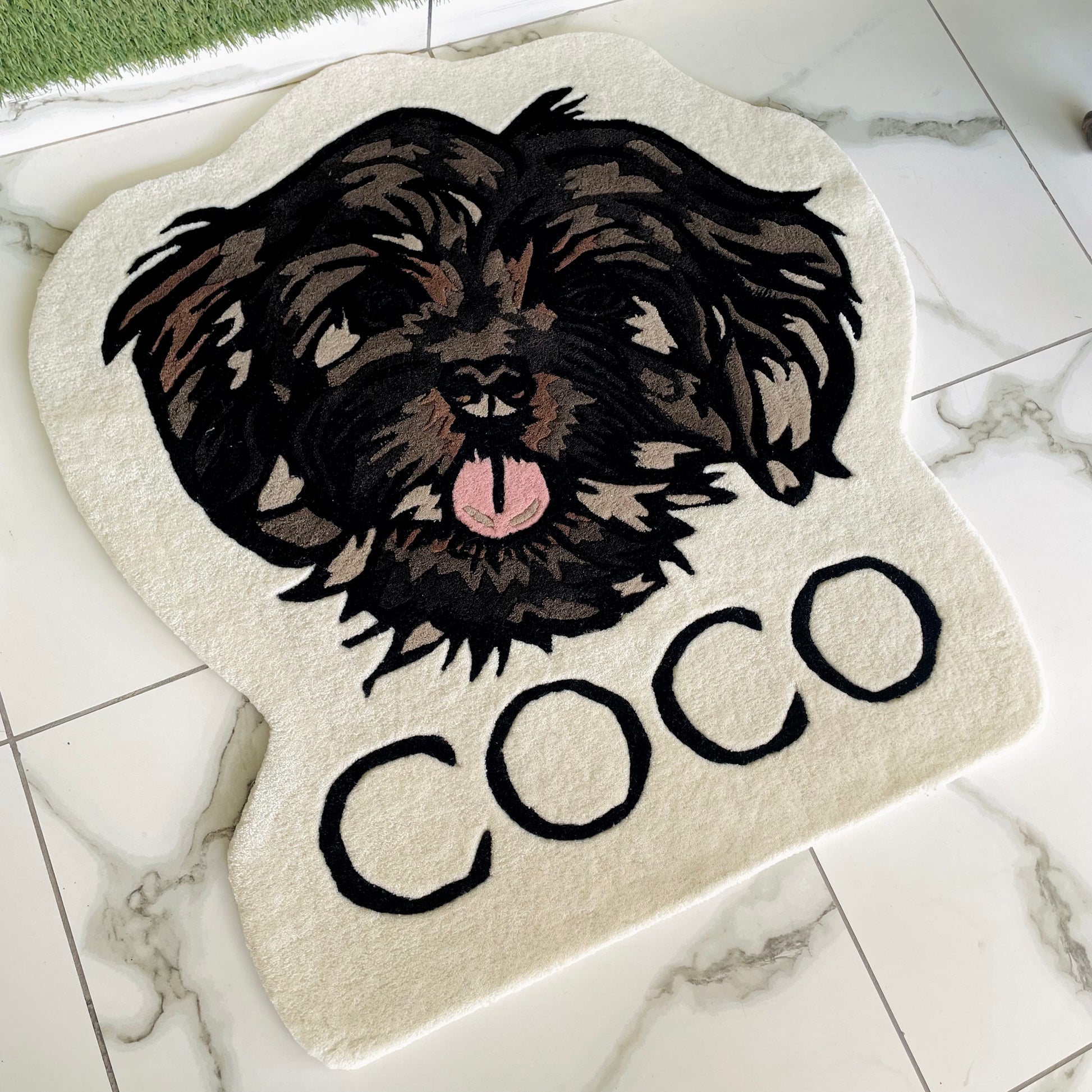Coco Custom Rugs COCO - The Lhasa Apso Hand-Tufted Rug (Customisable) – Carpet Diem
