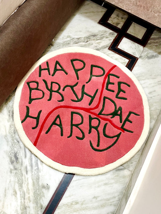 Happy Birthday Harry Potter Hand-Tufted Rug