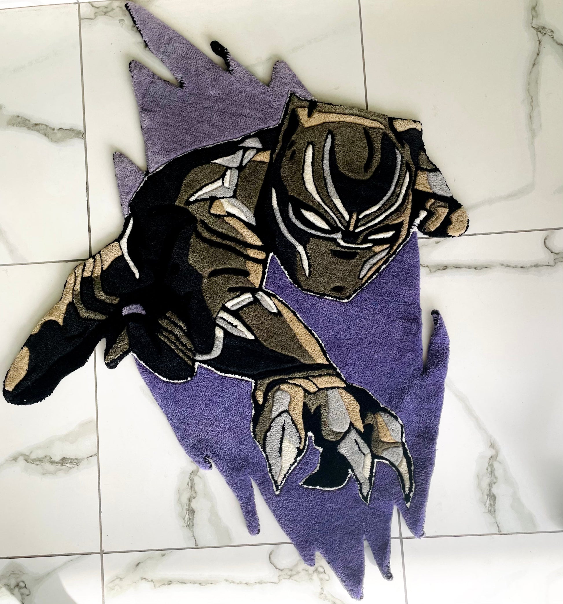 Black Panther Rug top view