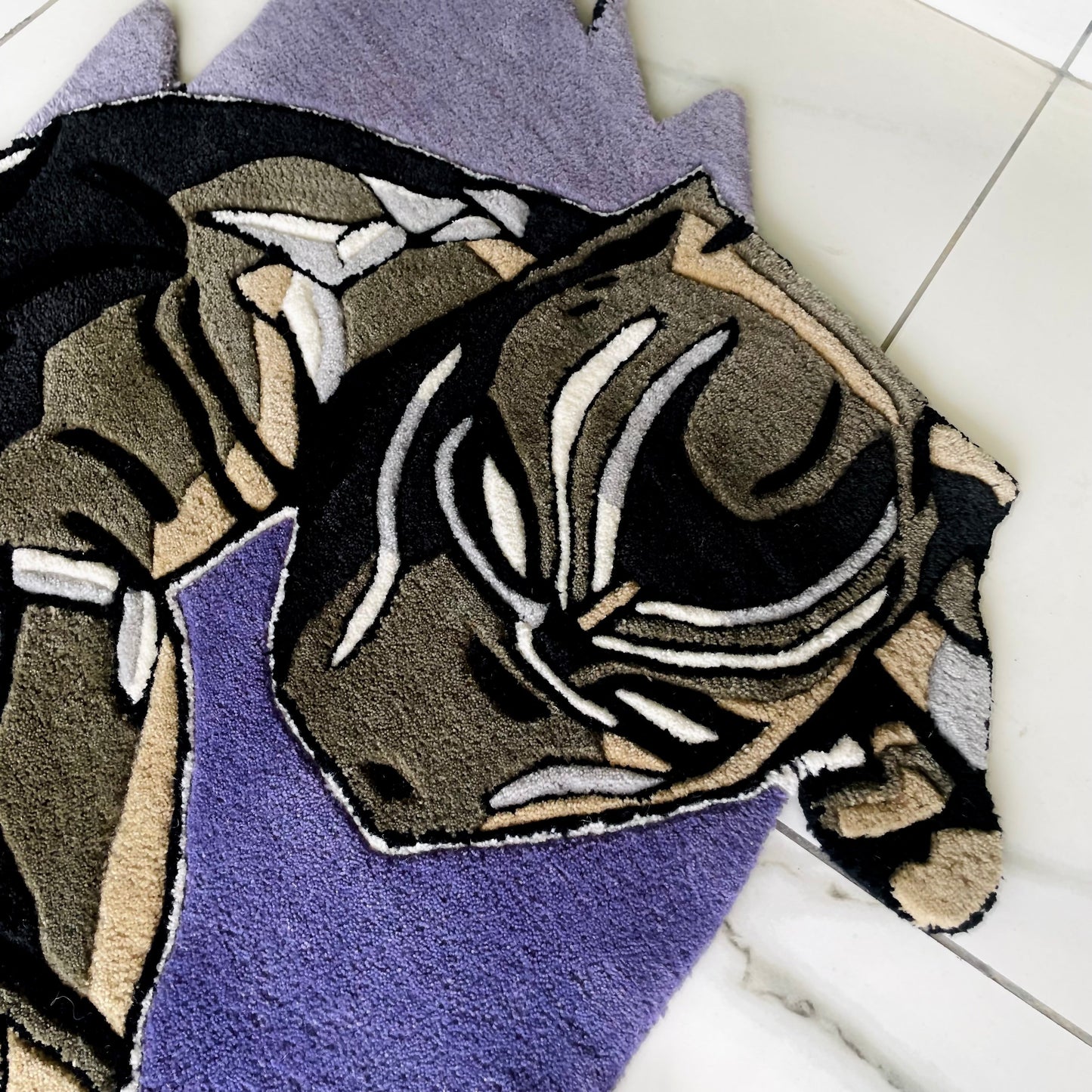 Black Panther Rug close up