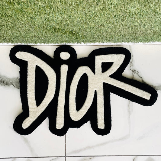 dior tufted rug top view