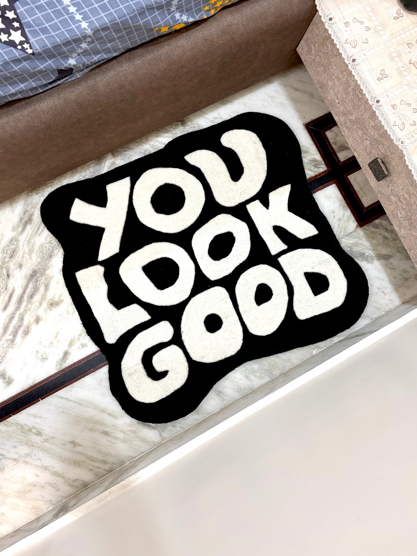 You Look Good (Black) Hand Tufted Rug