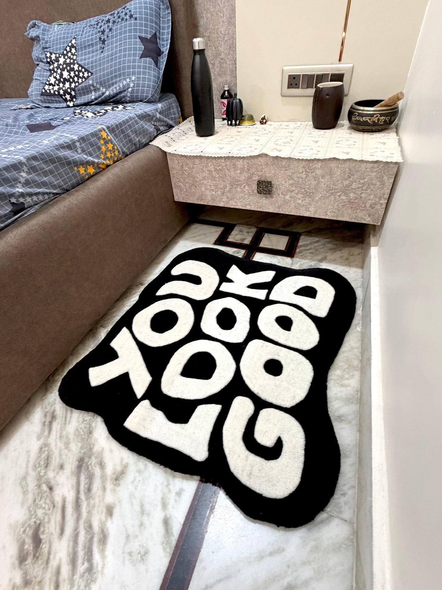 You Look Good (Black) Hand Tufted Rug