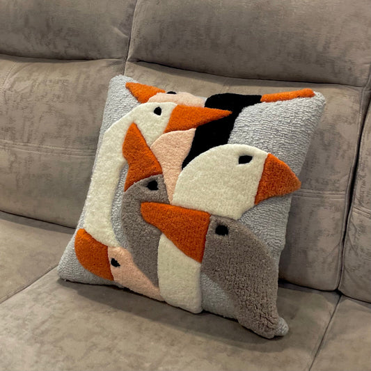 Pelicans Tufted Cushion Cover | Ready To Ship