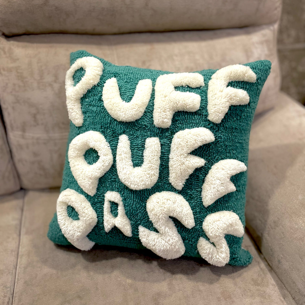 Puff Puff Pass Tufted Cushion Cover  | Ready To Ship
