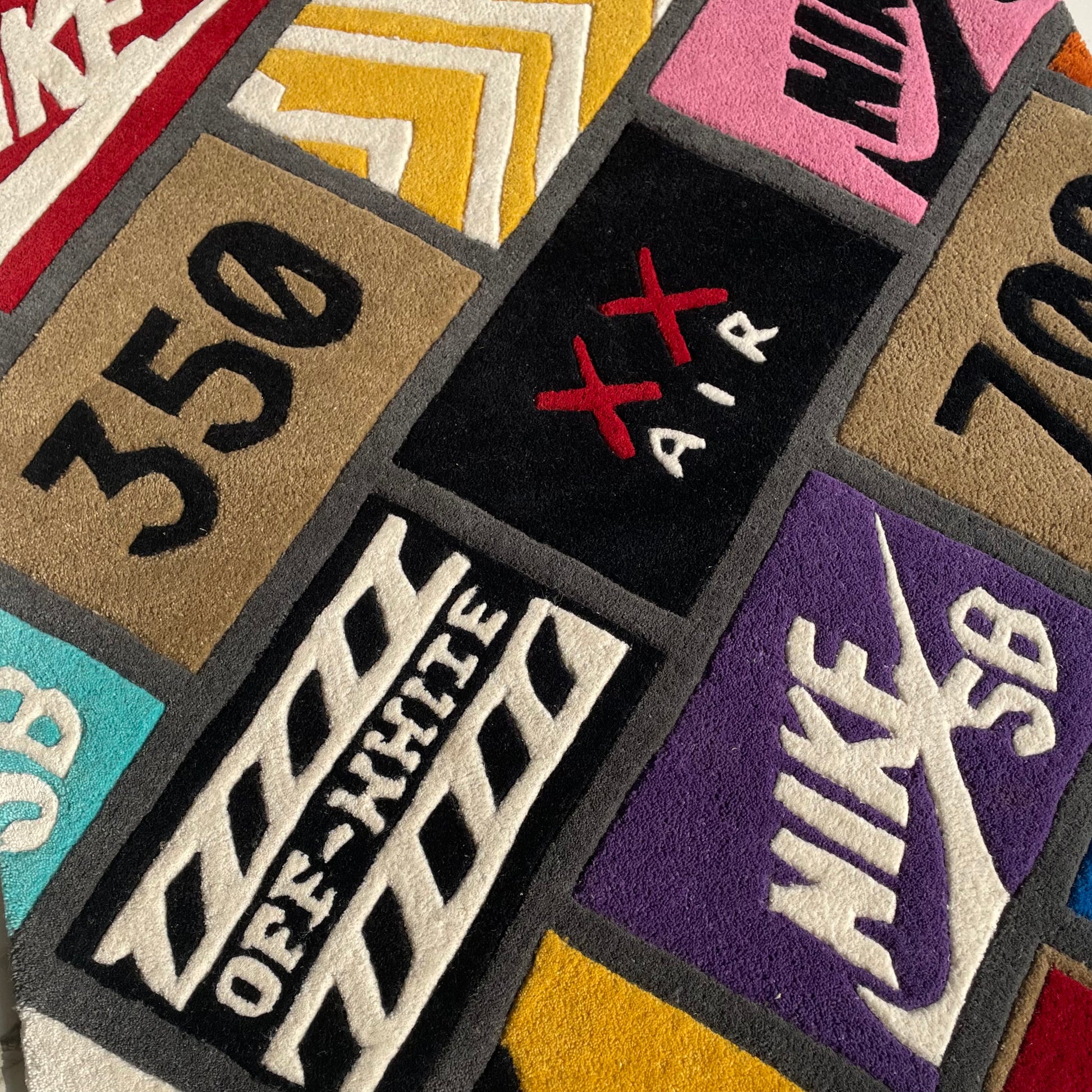 Sneaker Box Top Hand-Tufted Rug closeup