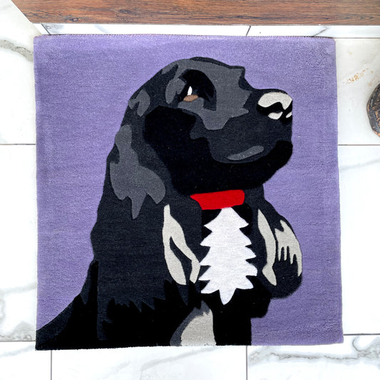 Cocker Spaniel Hand-Tufted Rug top view