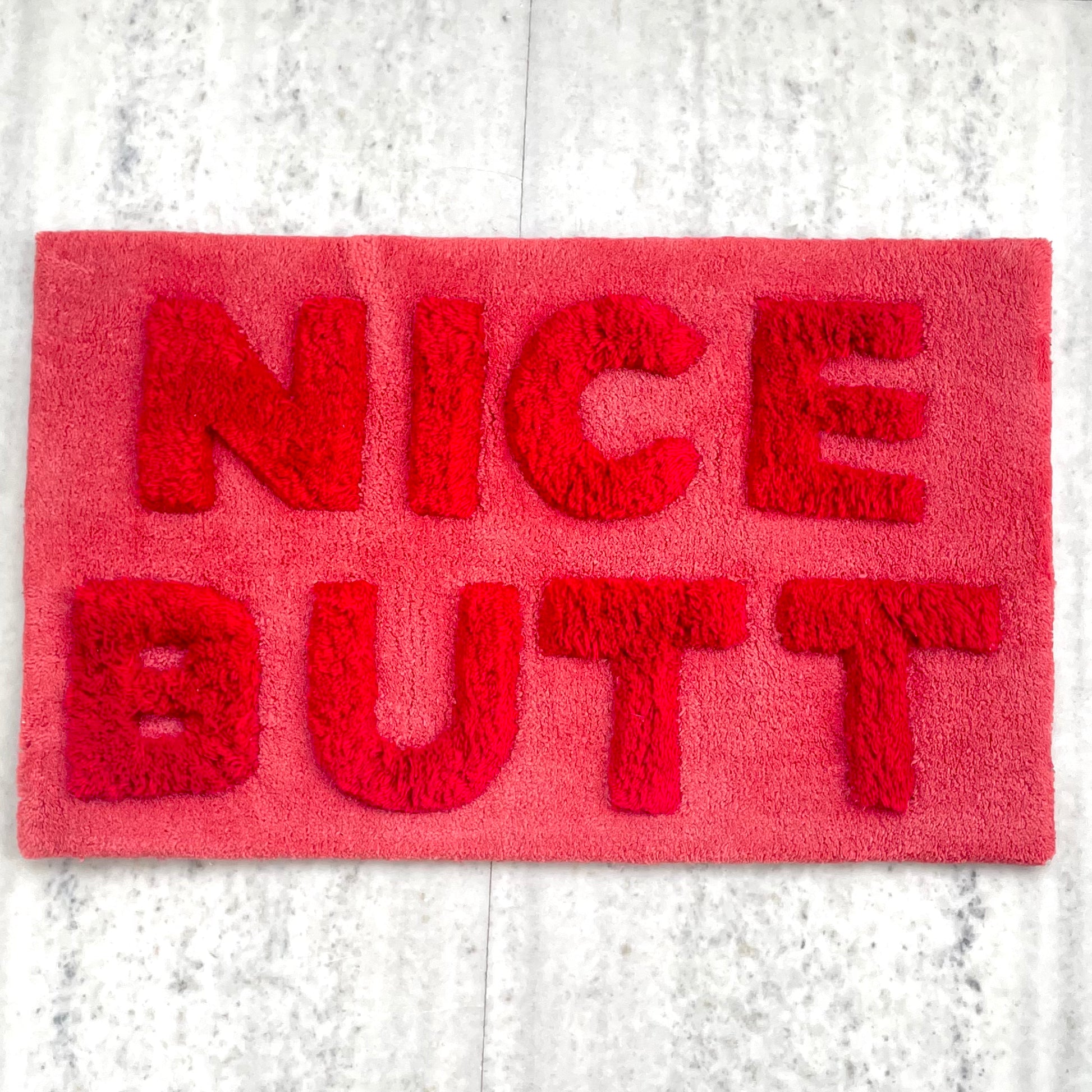 Nice Butt Hand-Tufted 3D Rug Top View