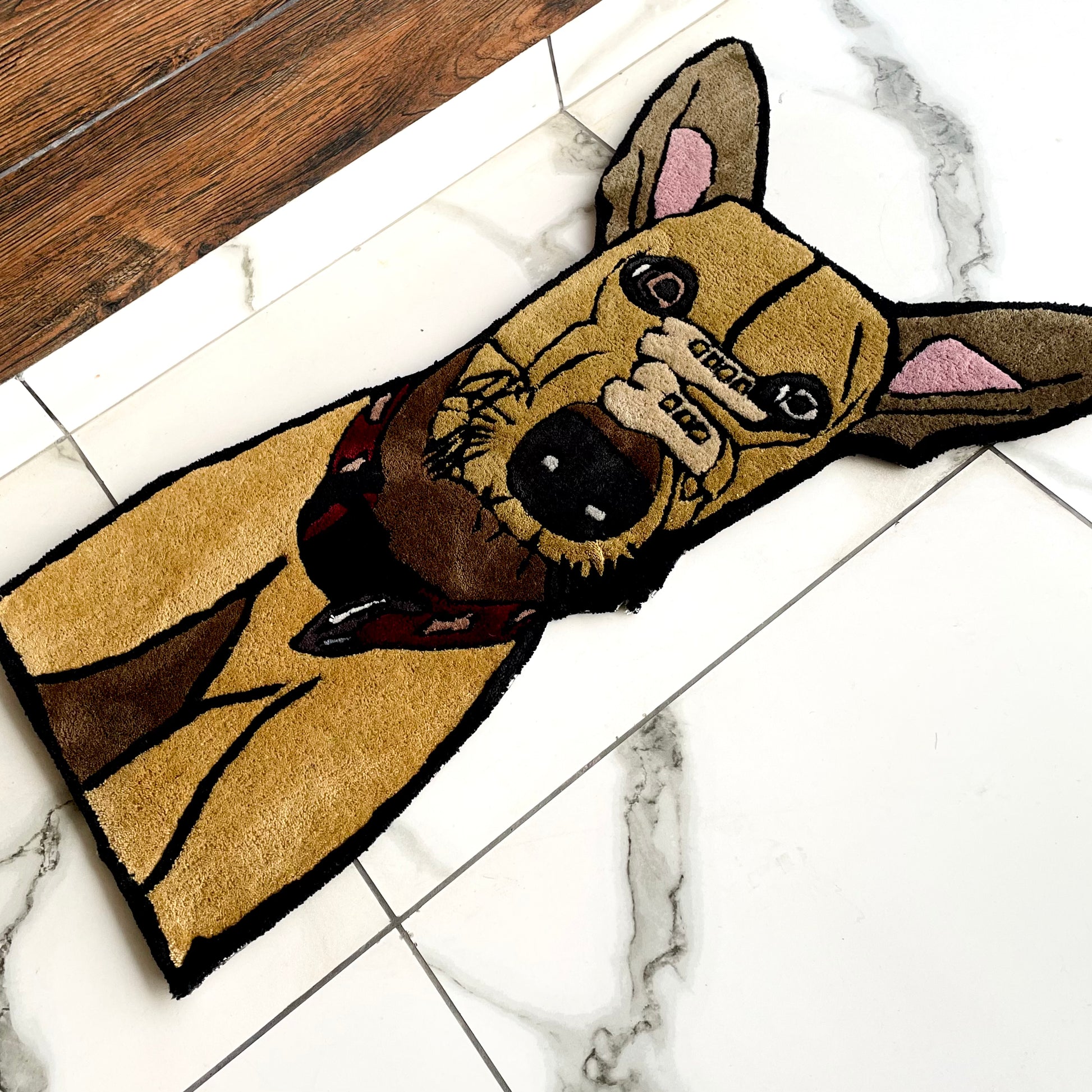 Indie Dog Hand-Tufted Rug closeup