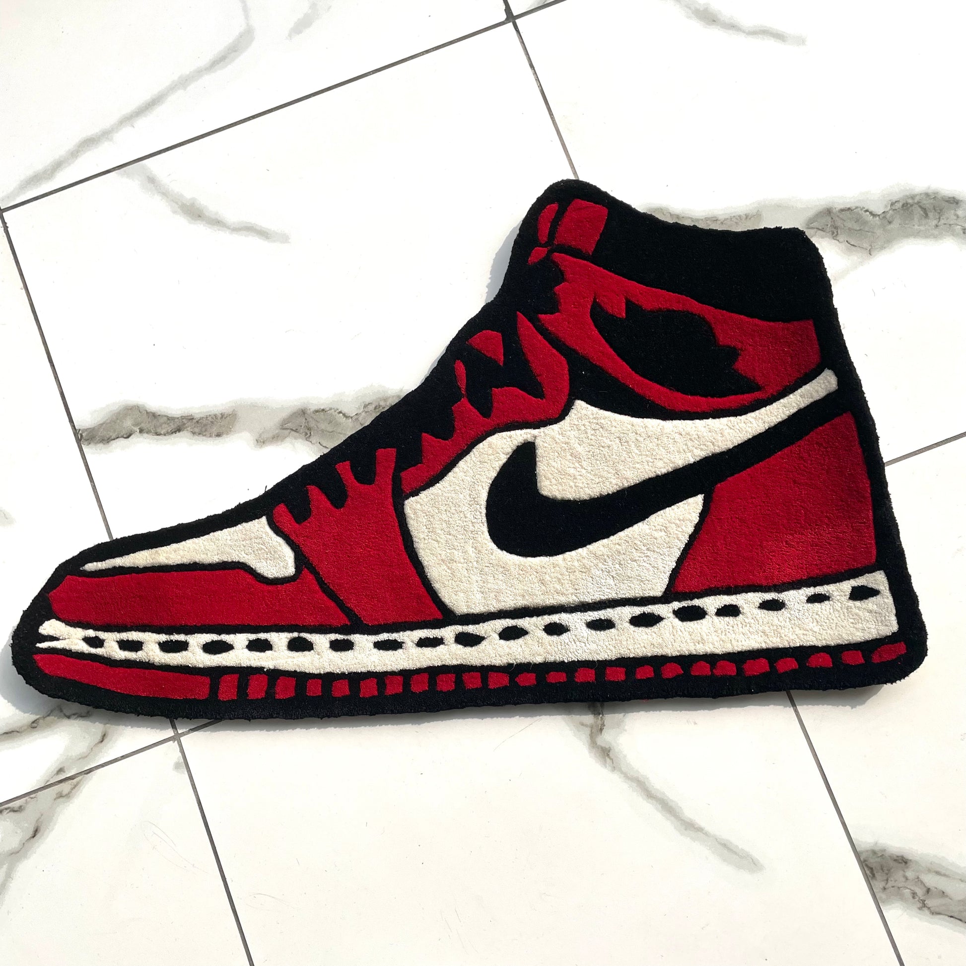 red air jordan rug