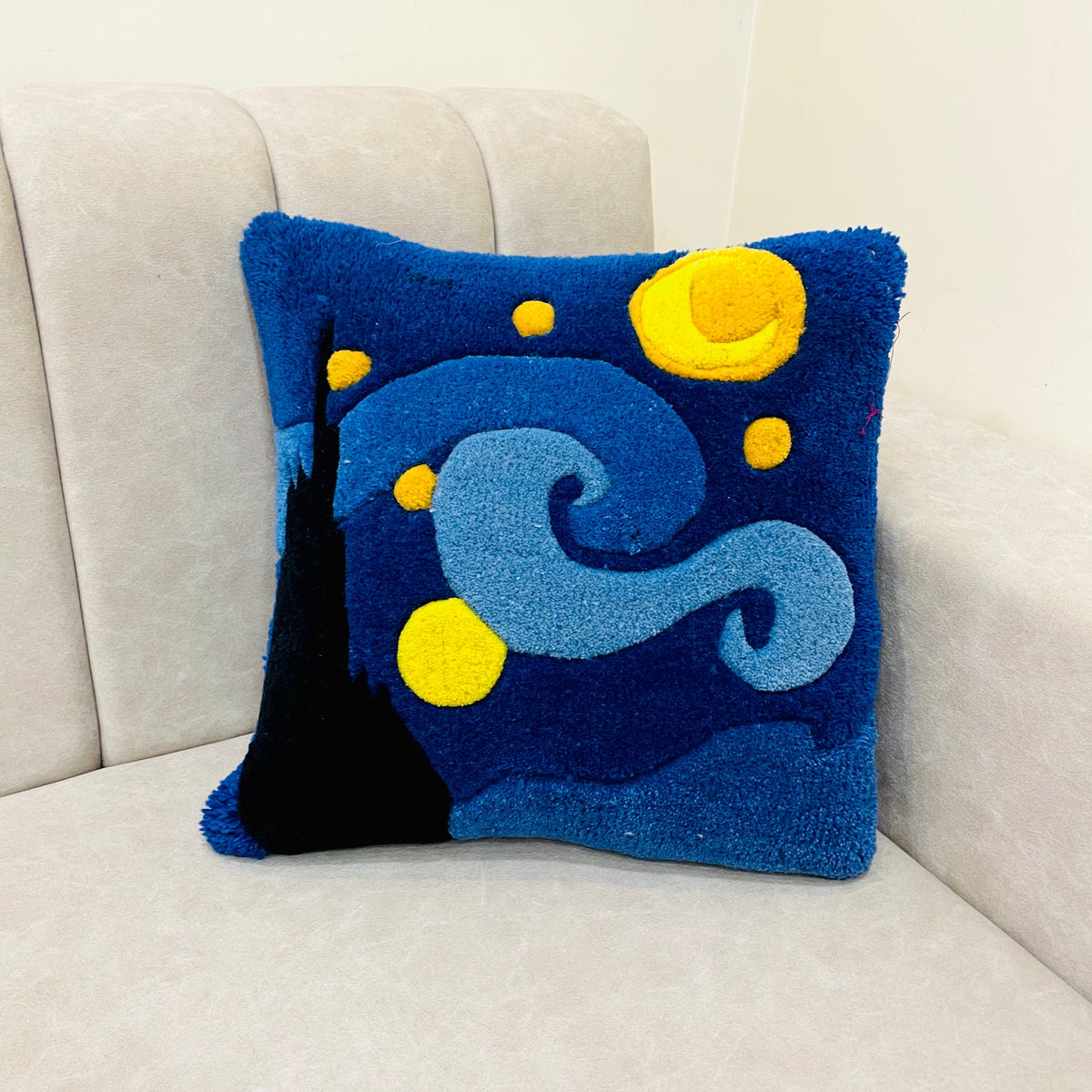 The Starry Night - Van Gogh Tufted Cushion Cover