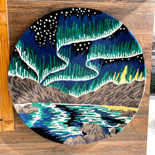 The Northern Lights (Aurora Borealis) Hand-Tufted Rug