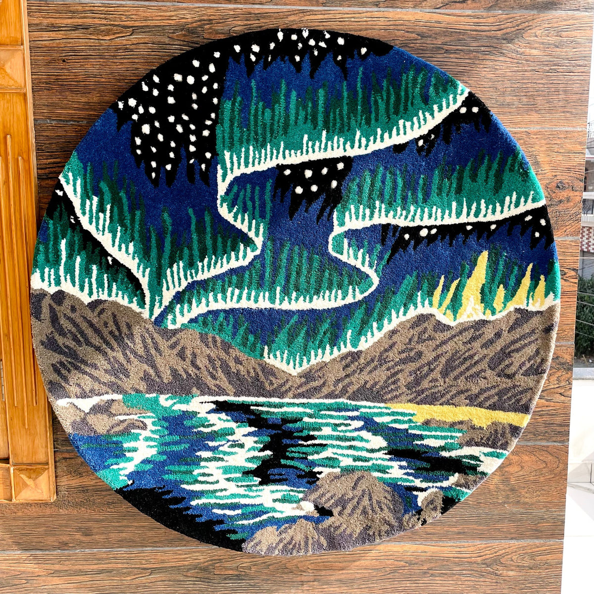 The Northern Lights (Aurora Borealis) Hand-Tufted Rug