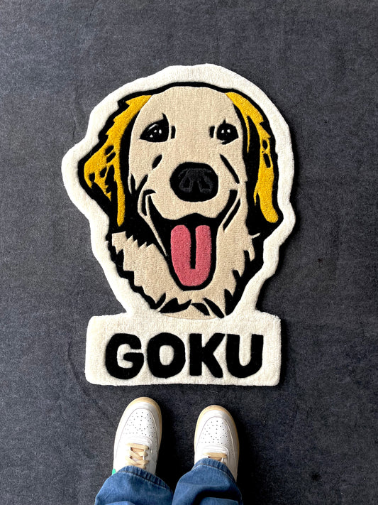 Goku- The Labrador Retriever Hand-Tufted Rug (Customisable)