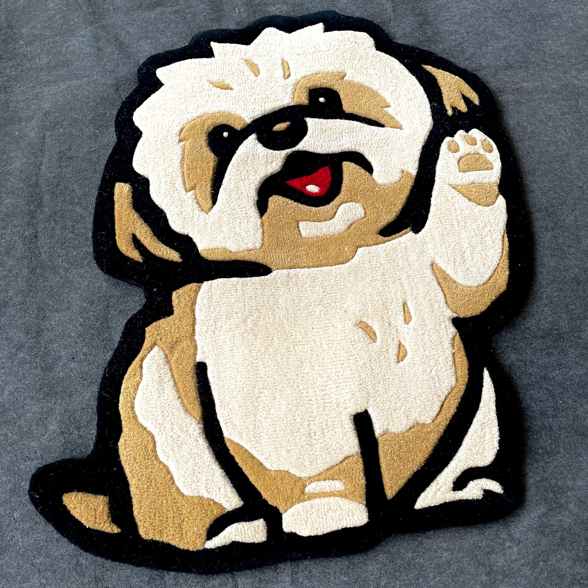 Shih Tzu Greeting Hand-Tufted Rug 