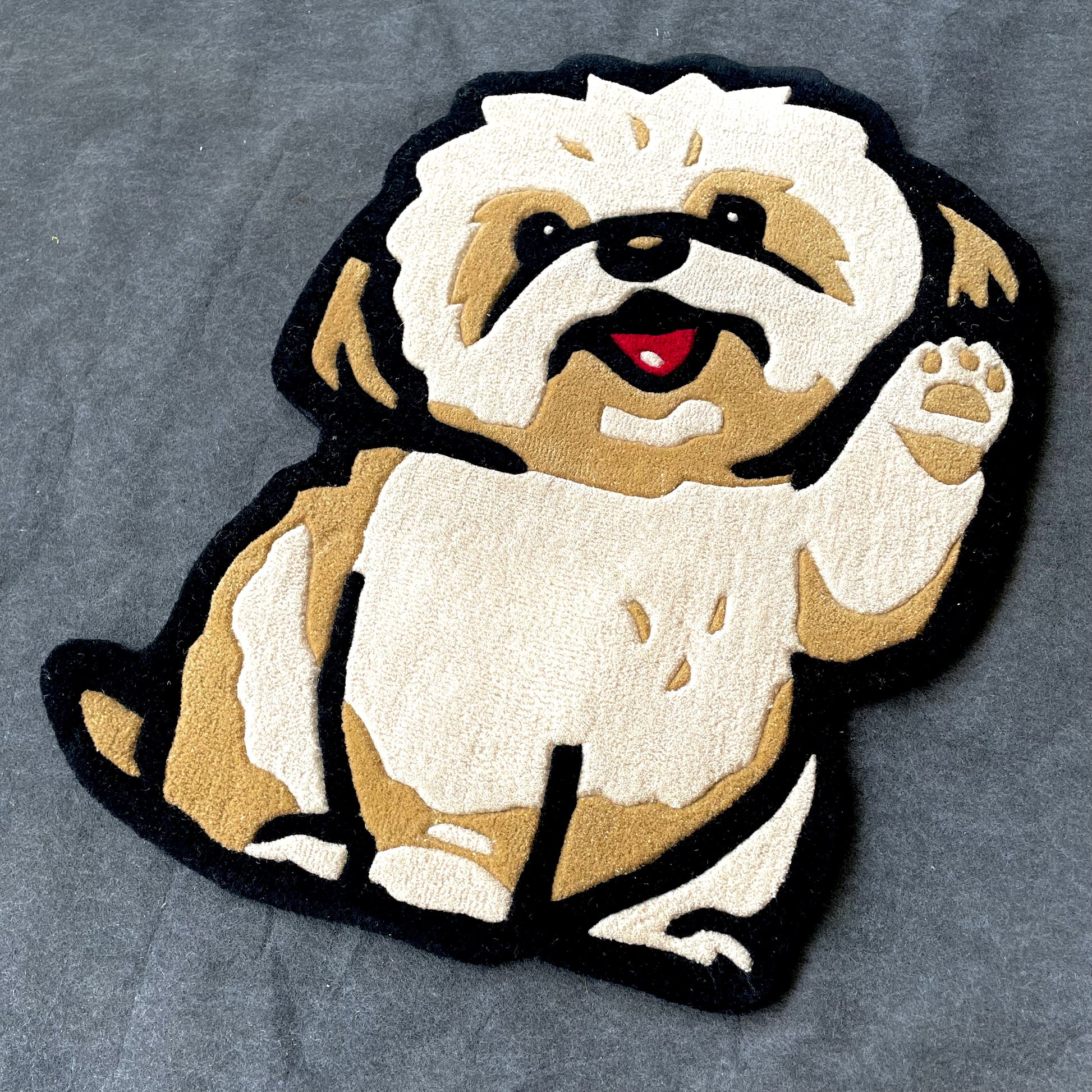 Shih Tzu Greeting Hand-Tufted Rug 