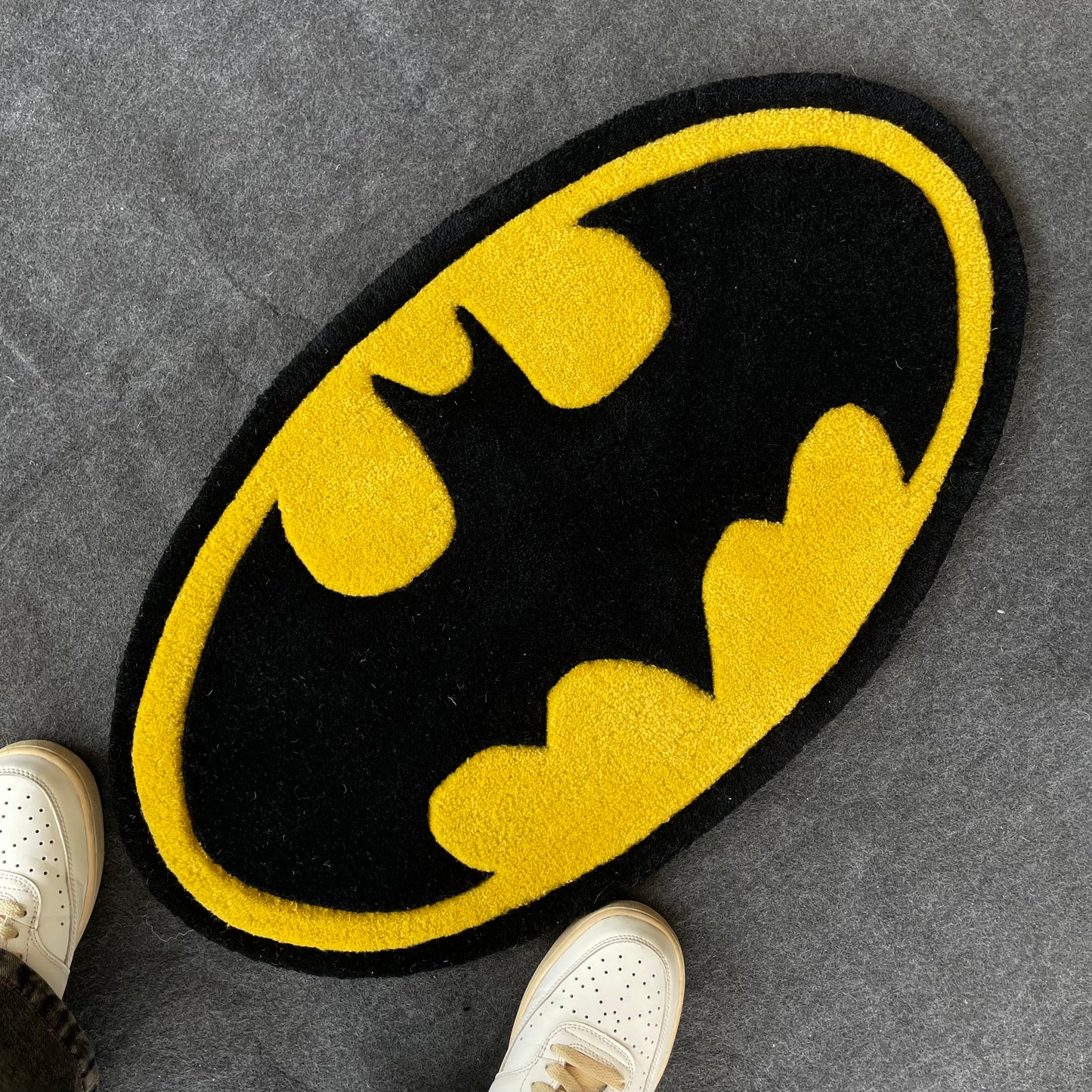 Batman Logo Hand-Tufted Rug